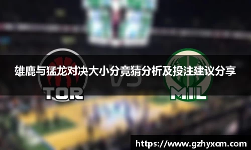 雄鹿与猛龙对决大小分竞猜分析及投注建议分享